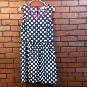 Charming Charlie Blue and White Polka Dot Dress
